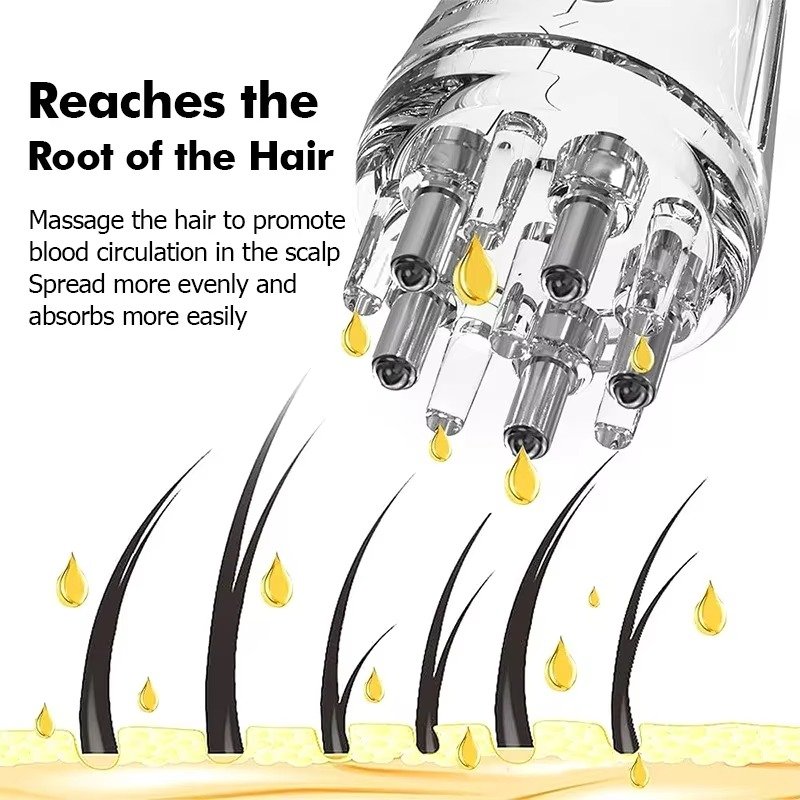6ml Scalp Applicator, Mini Head Massager, Roll-On Brush, Hair Growth Oil Applicator, Massage Comb, Anti Hair Loss Head Care Tool. - Image 4